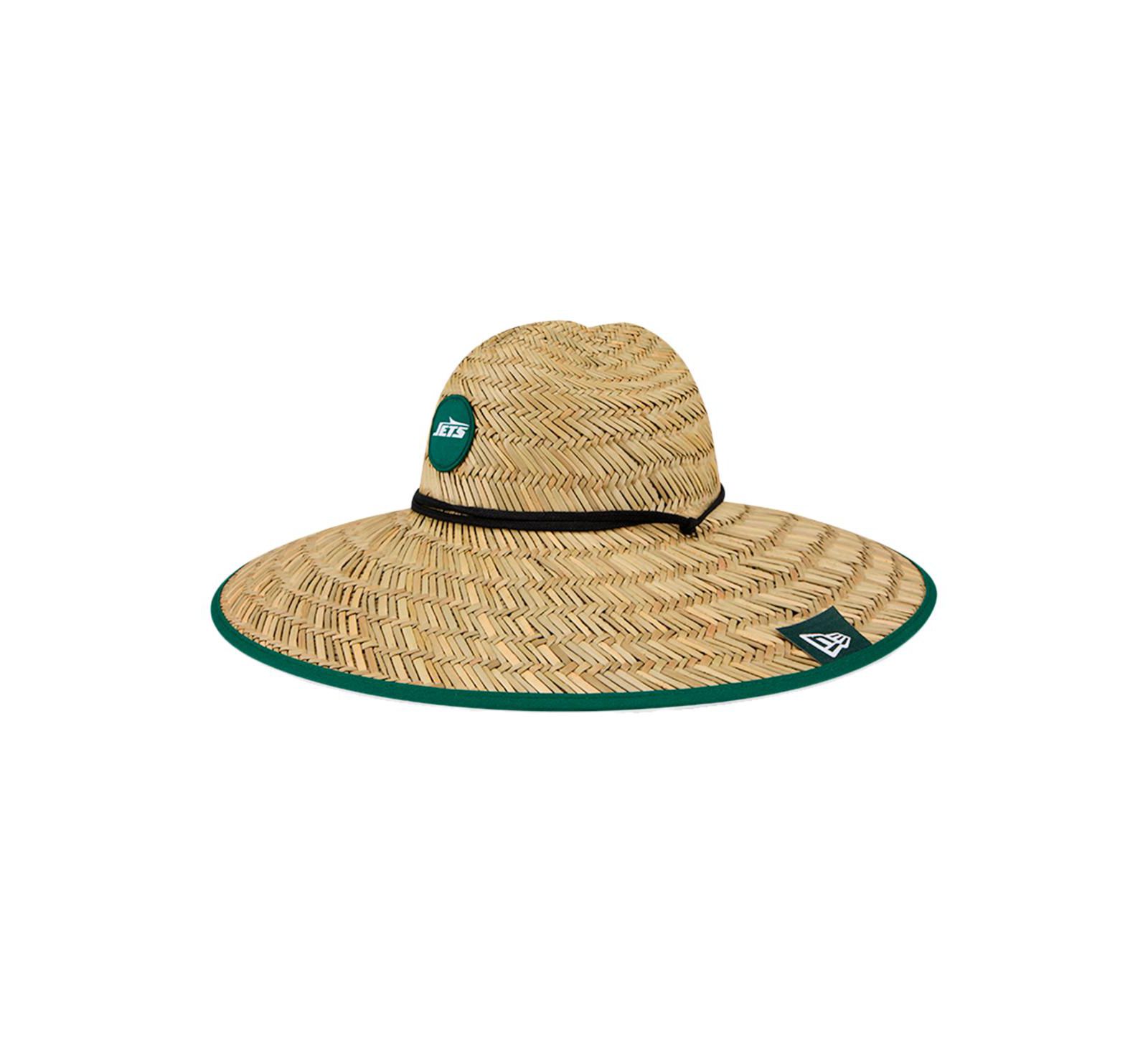 New Era Men's Natural New York Jets Straw Hat