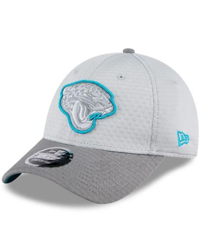 Мужская регулируемая кепка New Era Gray Jacksonville Jaguars 2024 NFL Training Camp 9FORTY
