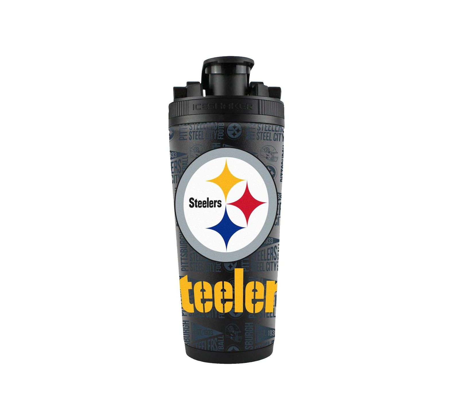 Бутылка-шейкер Wincraft Pittsburgh Steelers 26oz. 4D Stainless Steel Ice Shaker Bottle