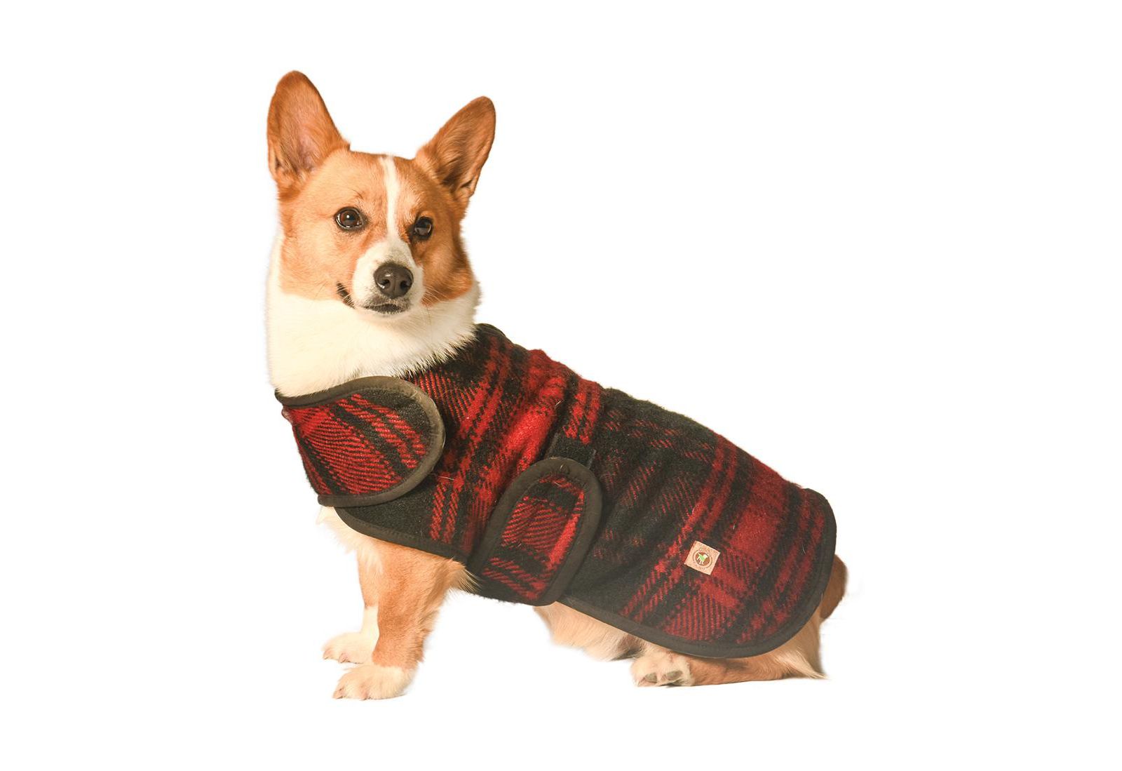 Chilly Dog XL Red Plaid Blanket Coat