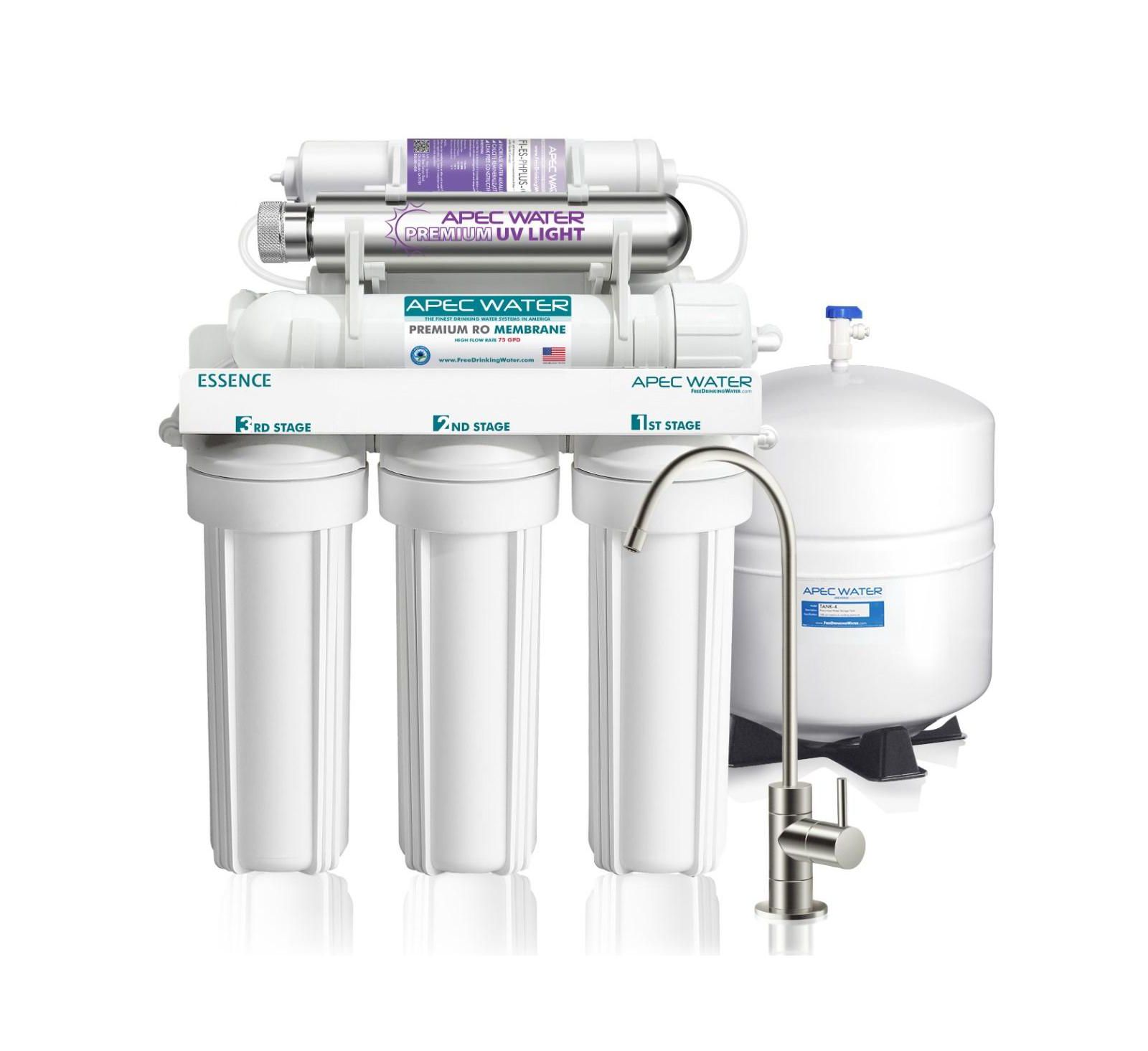 Система очистки воды APEC Water Systems Essence Alkaline Mineral pH+ и УФ-стерилизатор