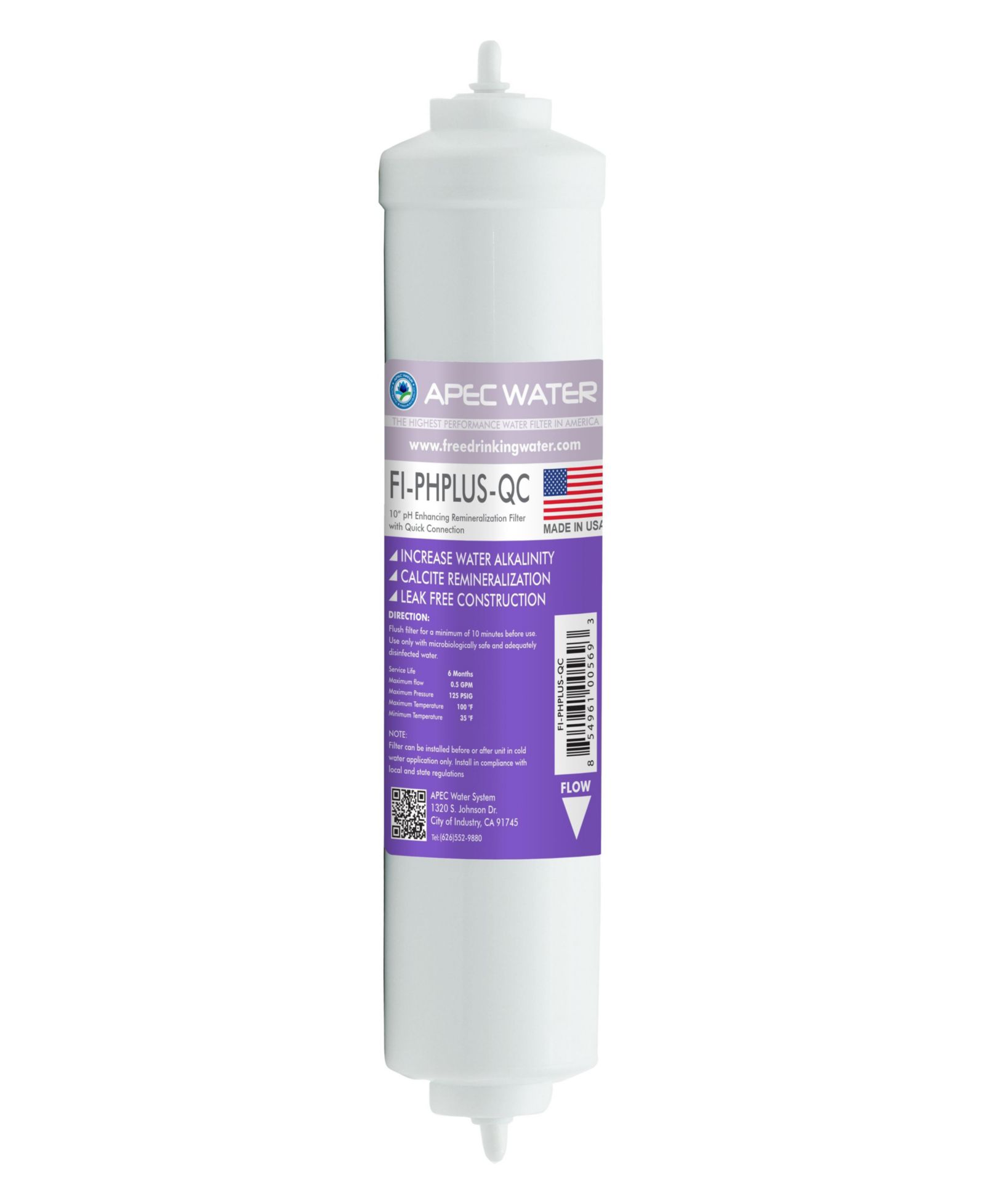 APEC Water Systems APEC 10" High Purity pH+ Calcium Carbonate Re-mineralization Inline Filters