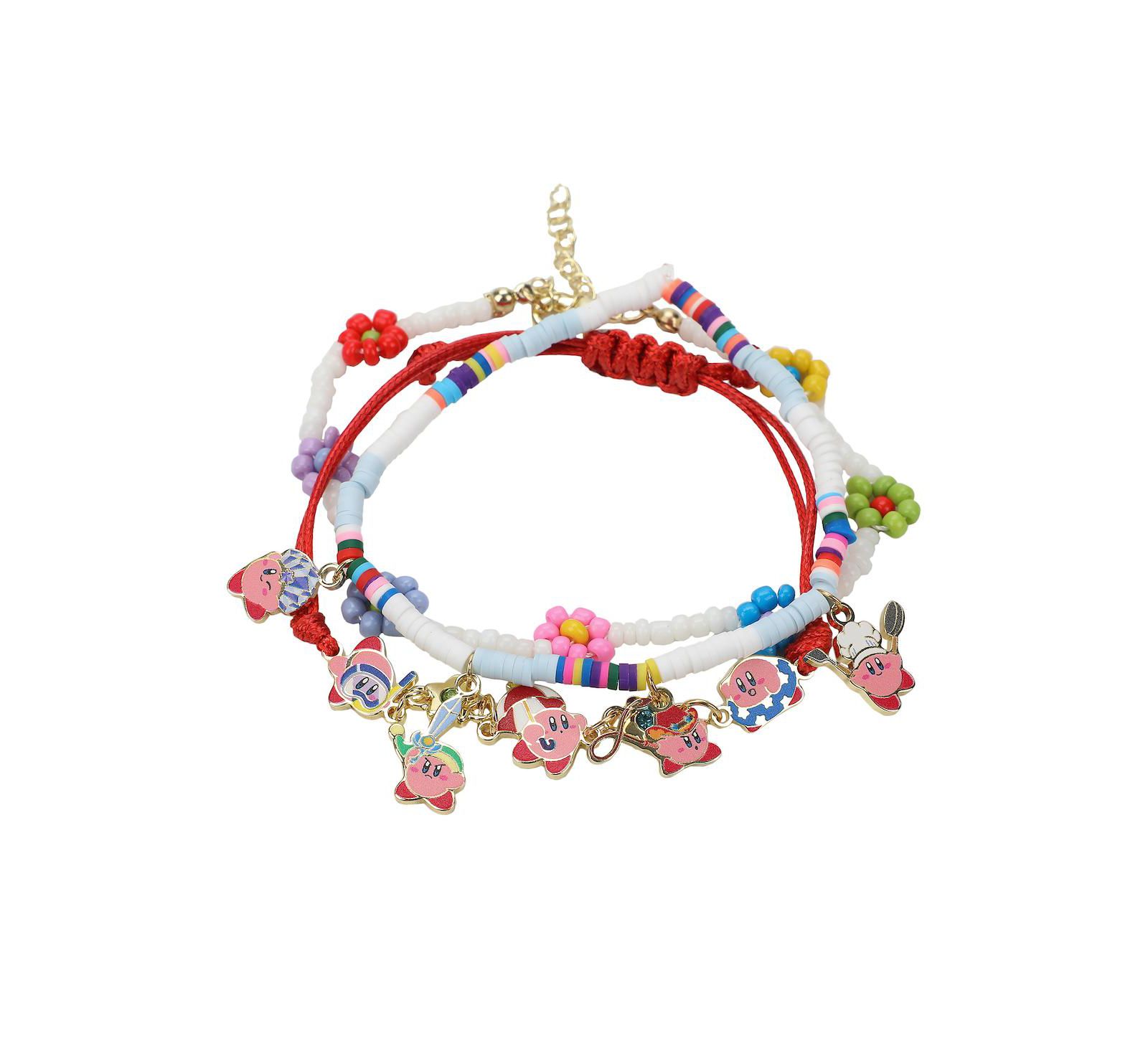 Kirby Copy Abilities 3-Pack Multi-Charmed Bracelet