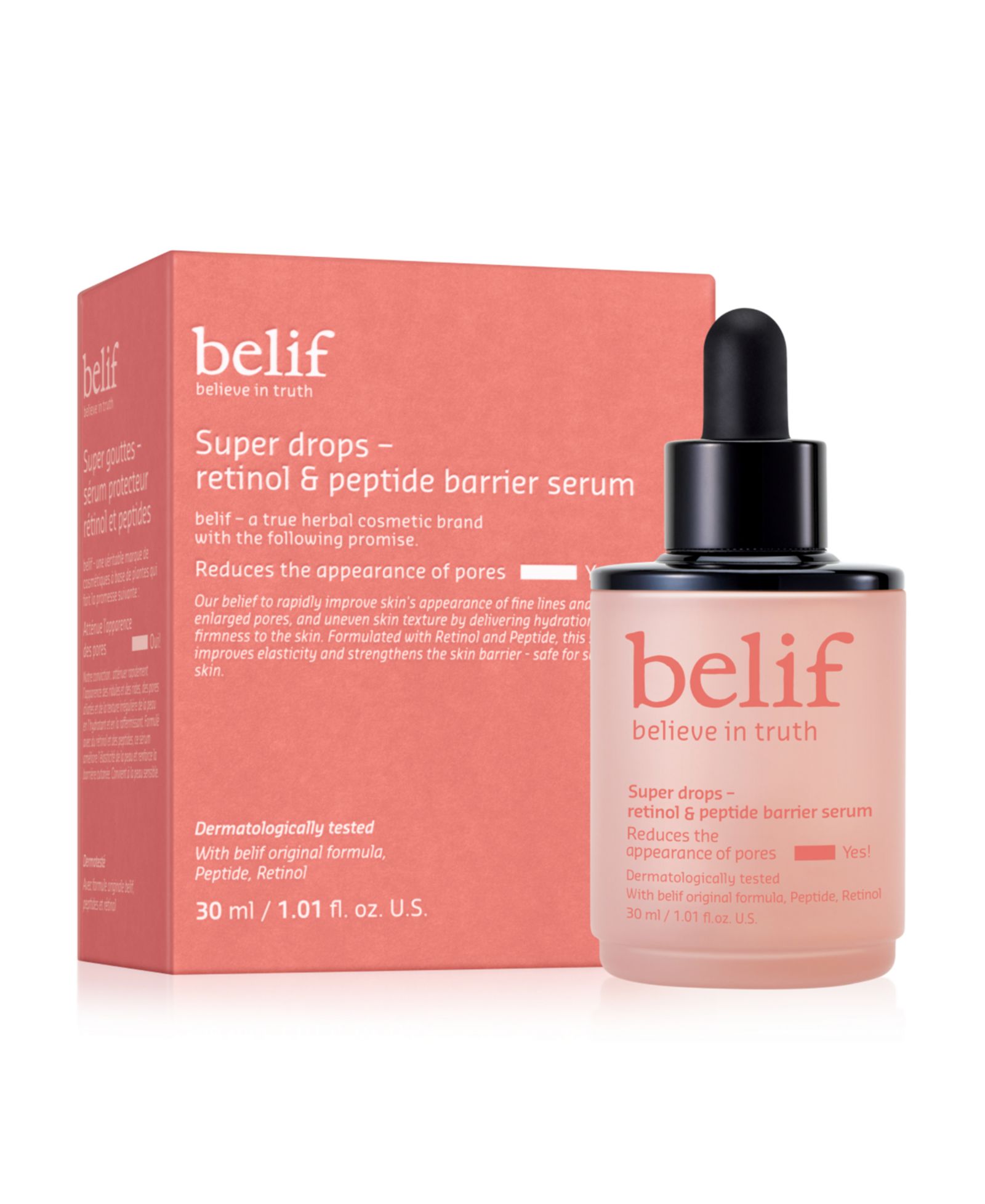 Сыворотка Belif Super Drops Retinol & Peptide Barrier, 1.01 oz.