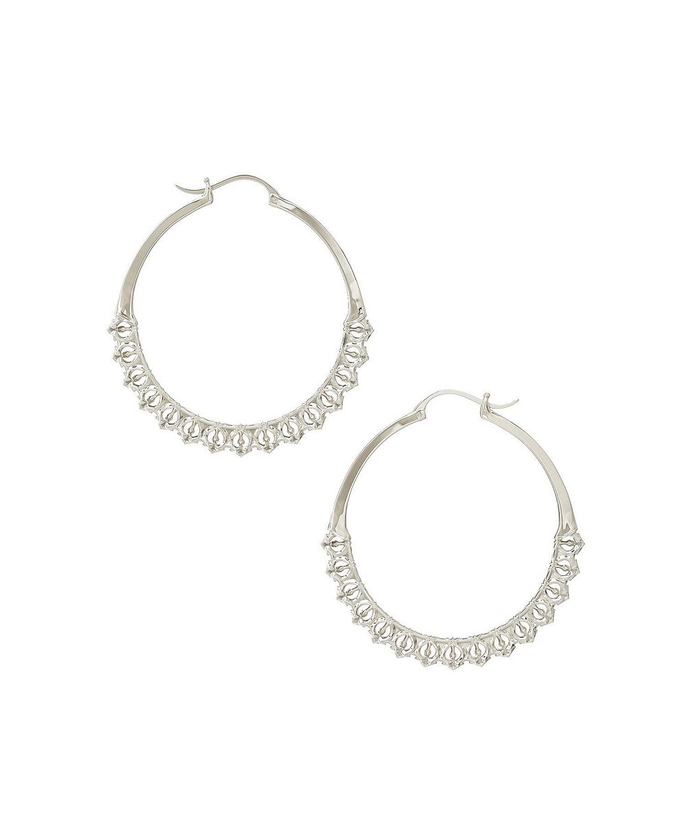 Серьги-кольца Calla Hoops, серебро, размер Medium