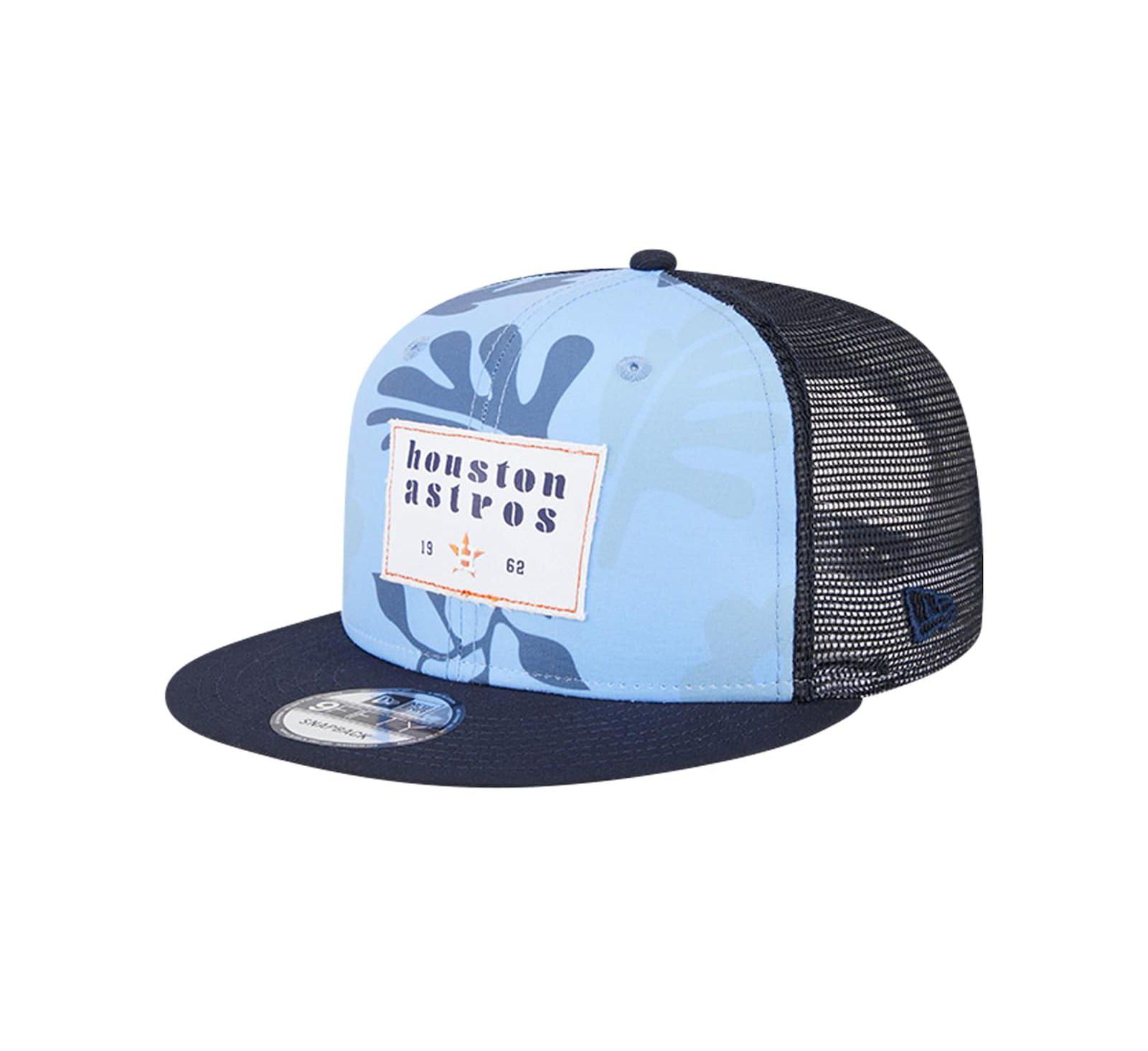 Мужская кепка New Era Navy Houston Astros Bikini Bottom Trucker 9FIFTY Snapback
