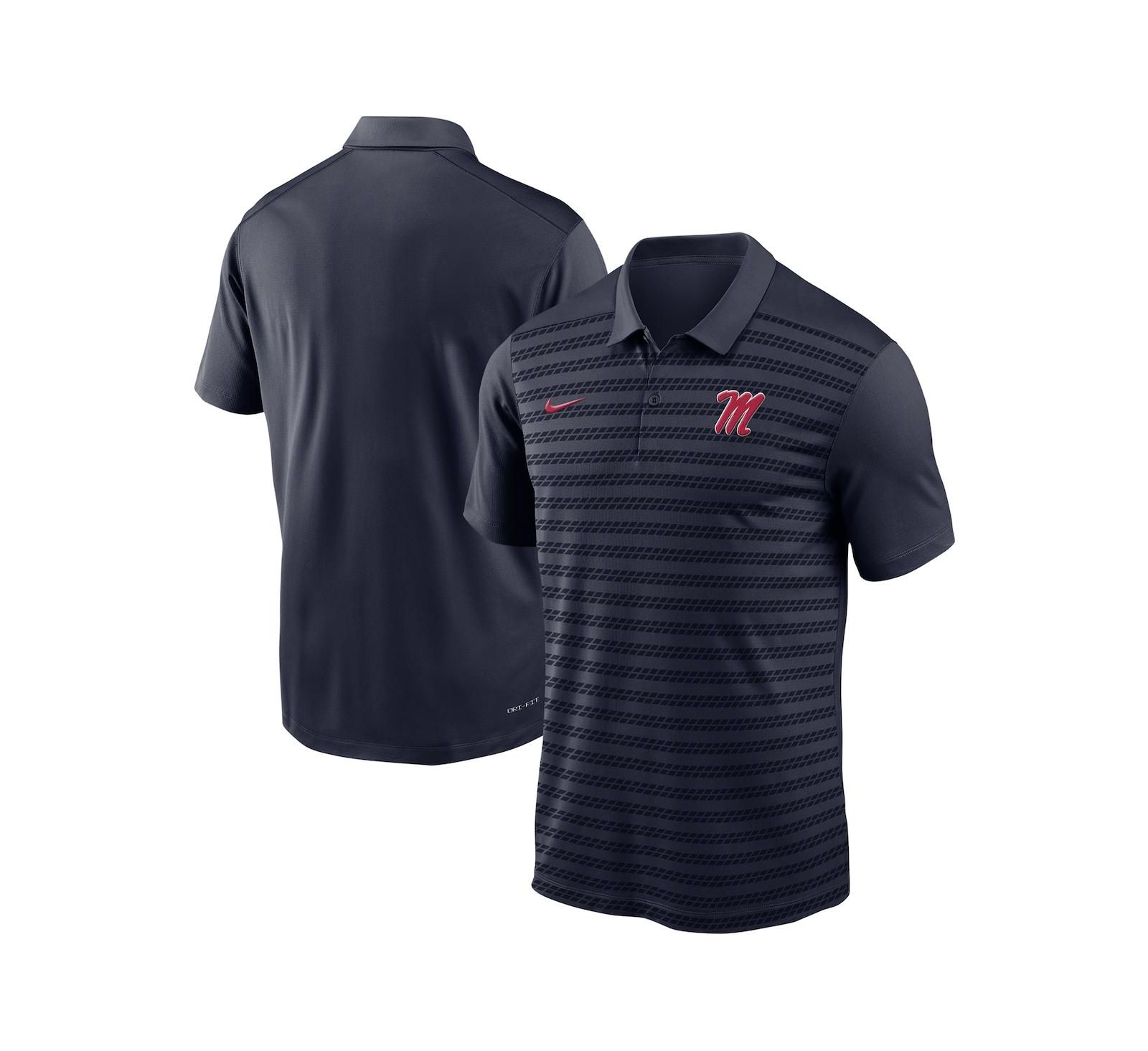 Nike Men's Navy Ole Miss Rebels 2024 Sideline Victory Coaches Performance Polo