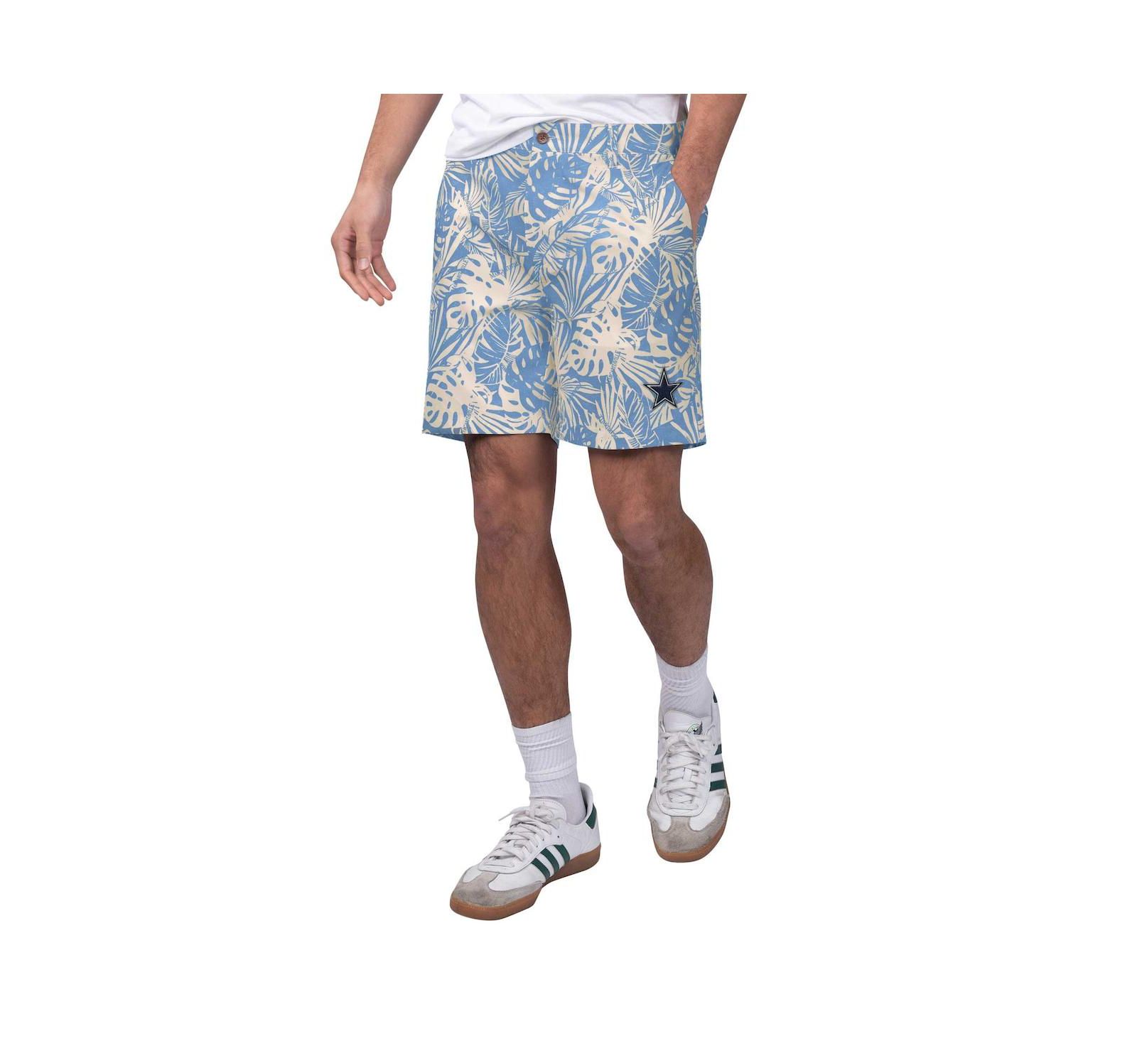 Margaritaville Men's Blue Dallas Cowboys Sand Washed Monstera Party Amphib Shorts