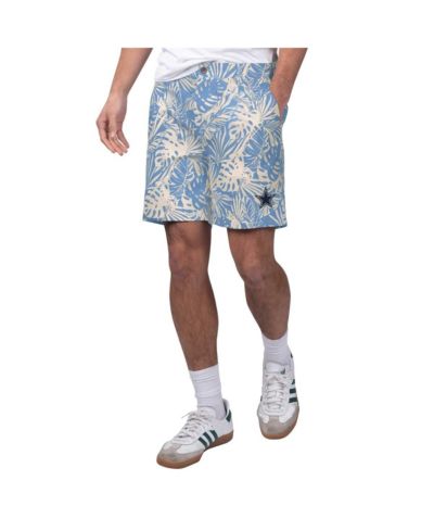 Мужские шорты Margaritaville Blue Dallas Cowboys Sand Washed Monstera Party Amphib