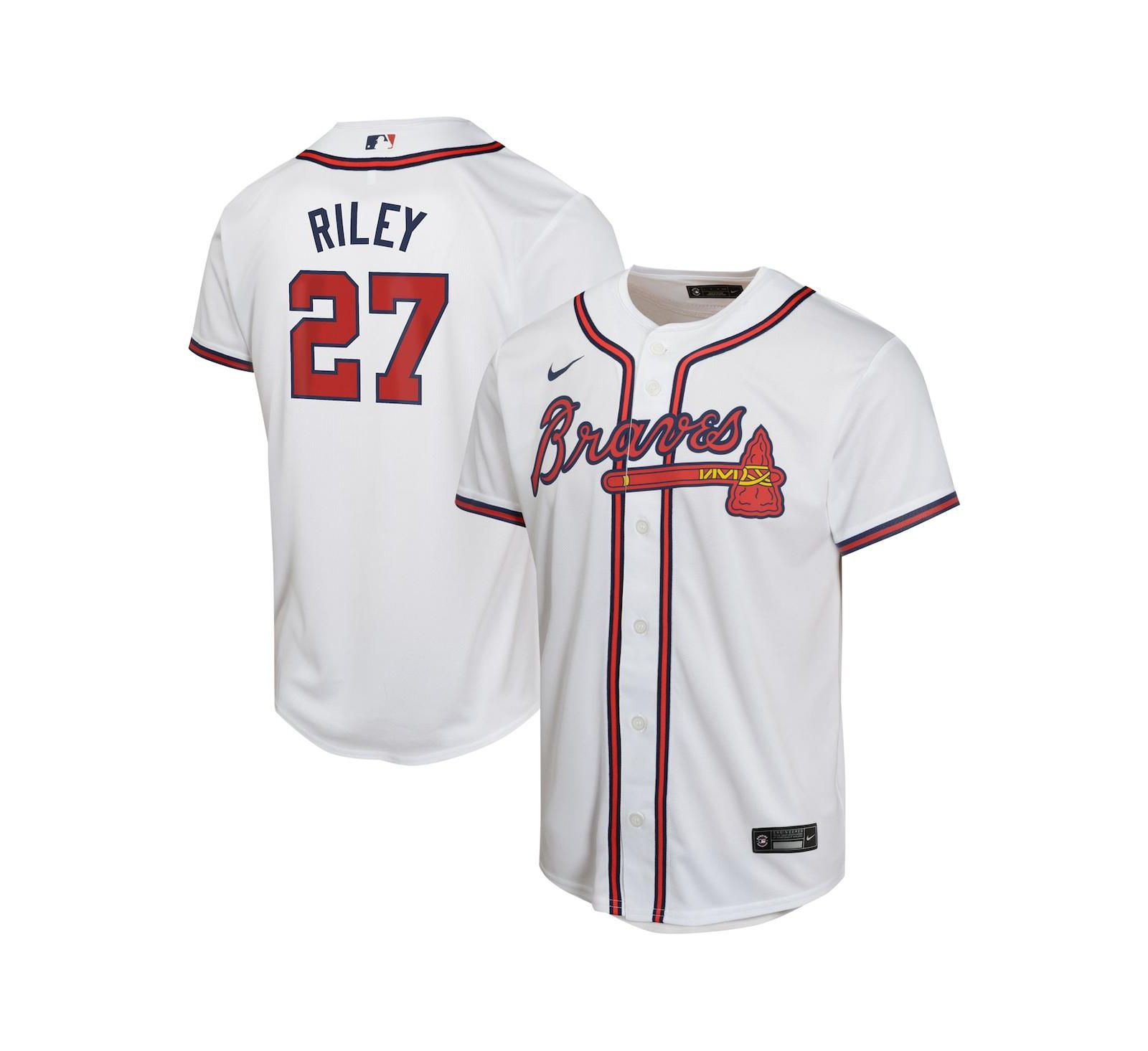 Детская игровая джерси Nike Austin Riley White Atlanta Braves