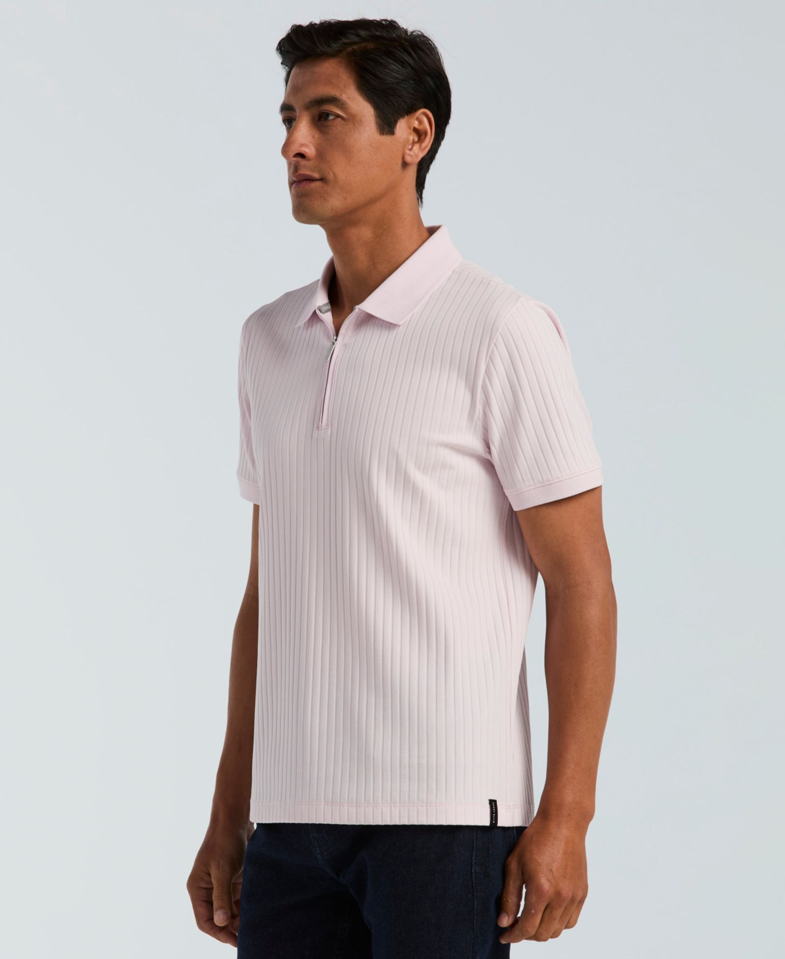 Perry Ellis Men's Quarter-Zip Polo Shirt