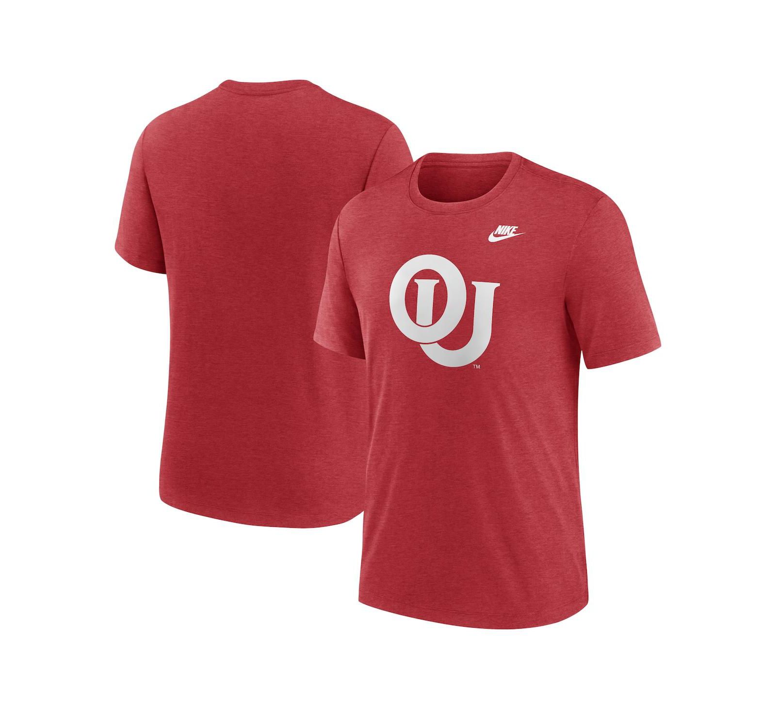 Nike Men's Heather Crimson Oklahoma Sooners Blitz Evergreen Legacy Primary Tri-Blend T-Shirt