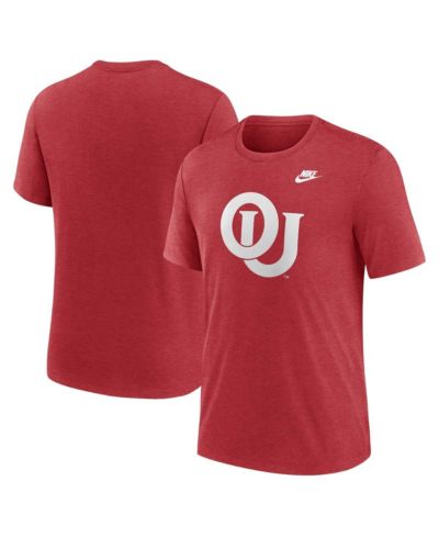 Мужская футболка Nike Heather Crimson Oklahoma Sooners Blitz Evergreen Legacy Primary Tri-Blend