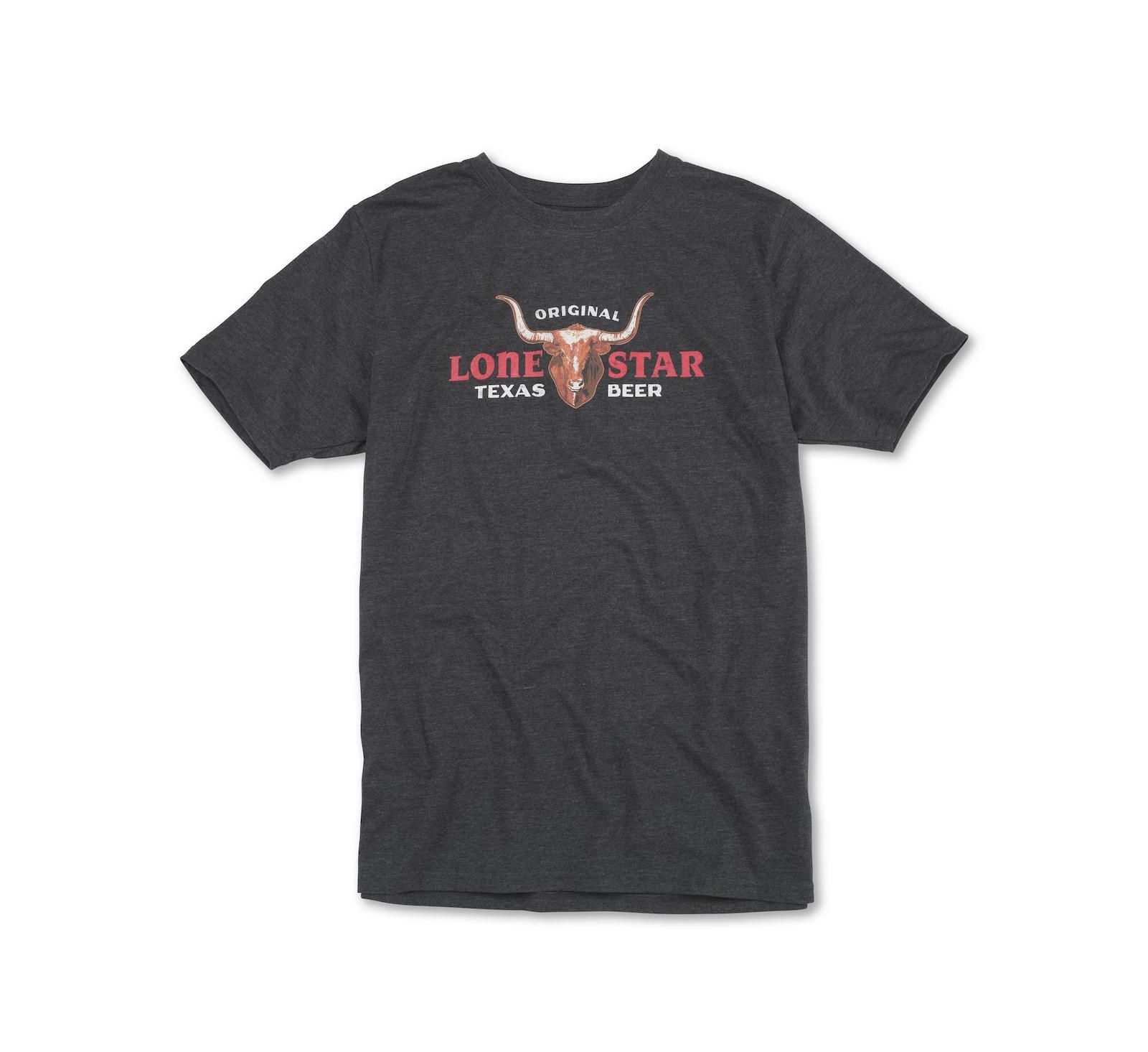 Мужская и женская футболка American Needle Heather Charcoal с логотипом Lone Star Beer