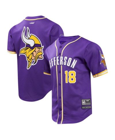 Pro Standard Мужская рубашка на пуговицах Justin Jefferson Purple Minnesota Vikings