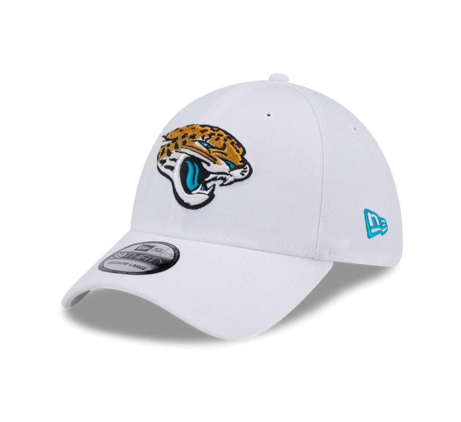 New Era Men's White Jacksonville Jaguars Main 39THIRTY Flex Hat