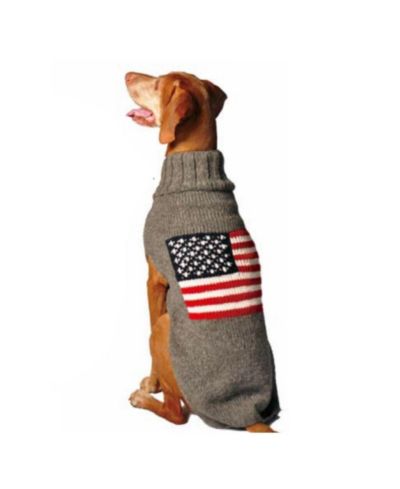 Chilly Dog American Flag Dog Sweater