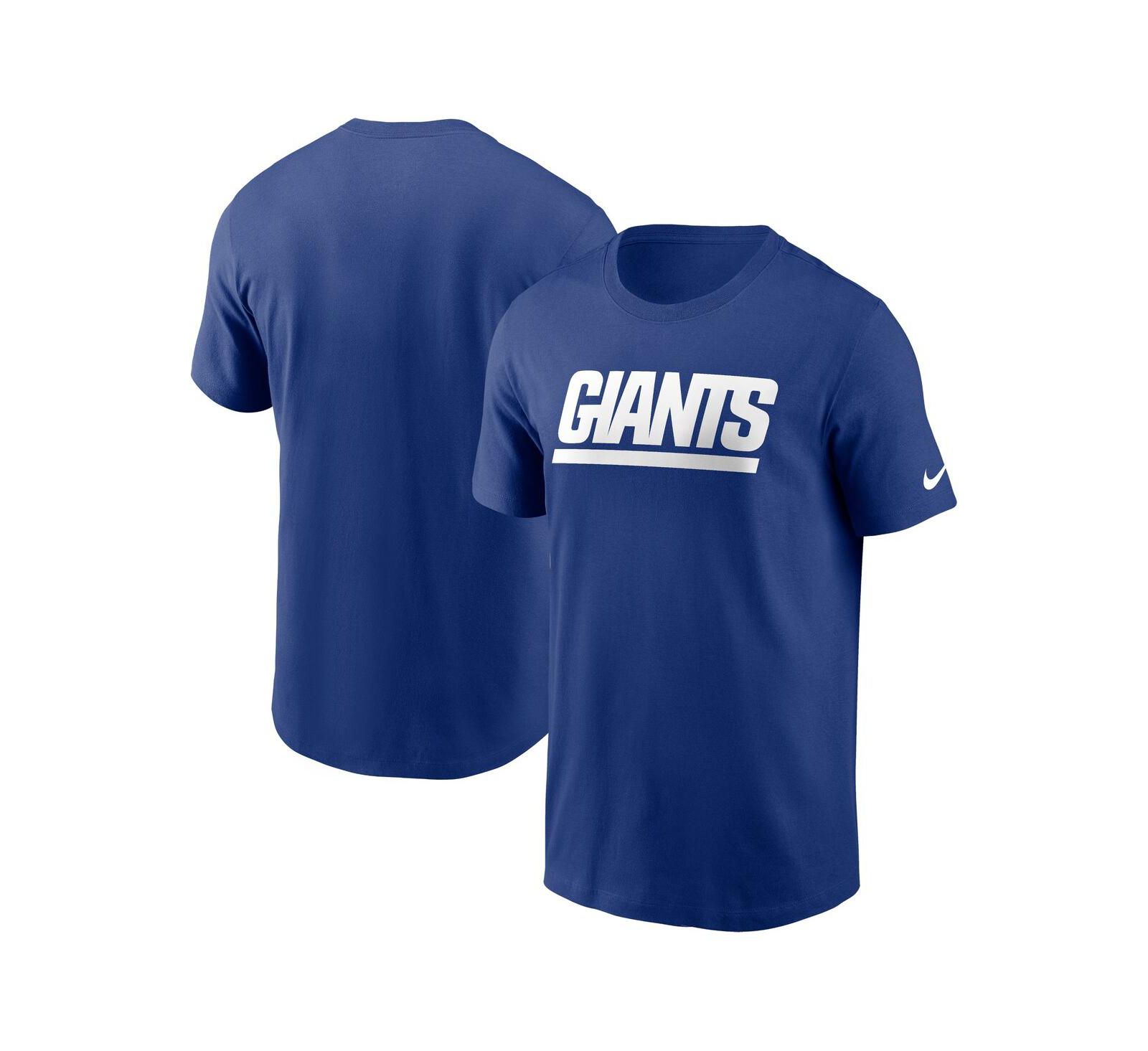 Nike Men's Royal New York Giants Primetime Wordmark Essential T-Shirt