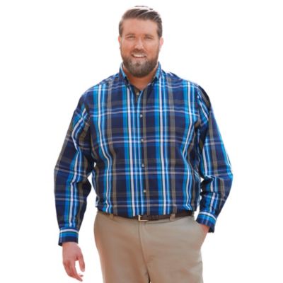 Мужская спортивная рубашка KingSize Long Sleeve Wrinkle Free