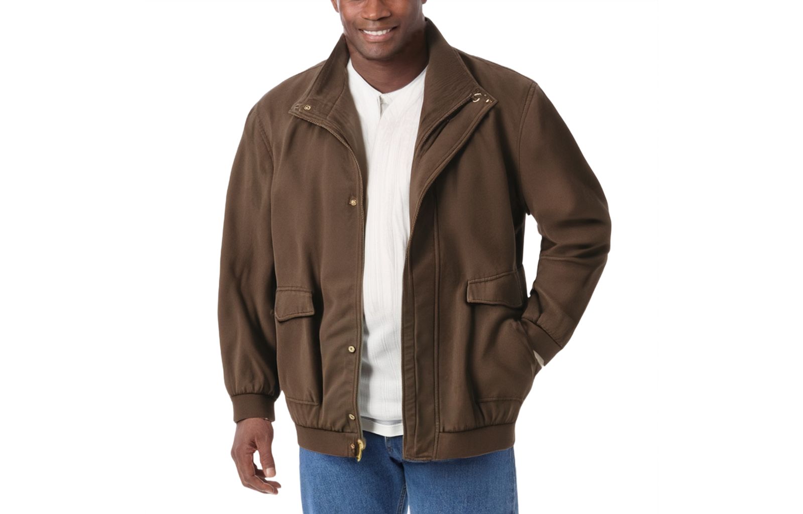 KingSize Men's Microsuede Bomber Jacket