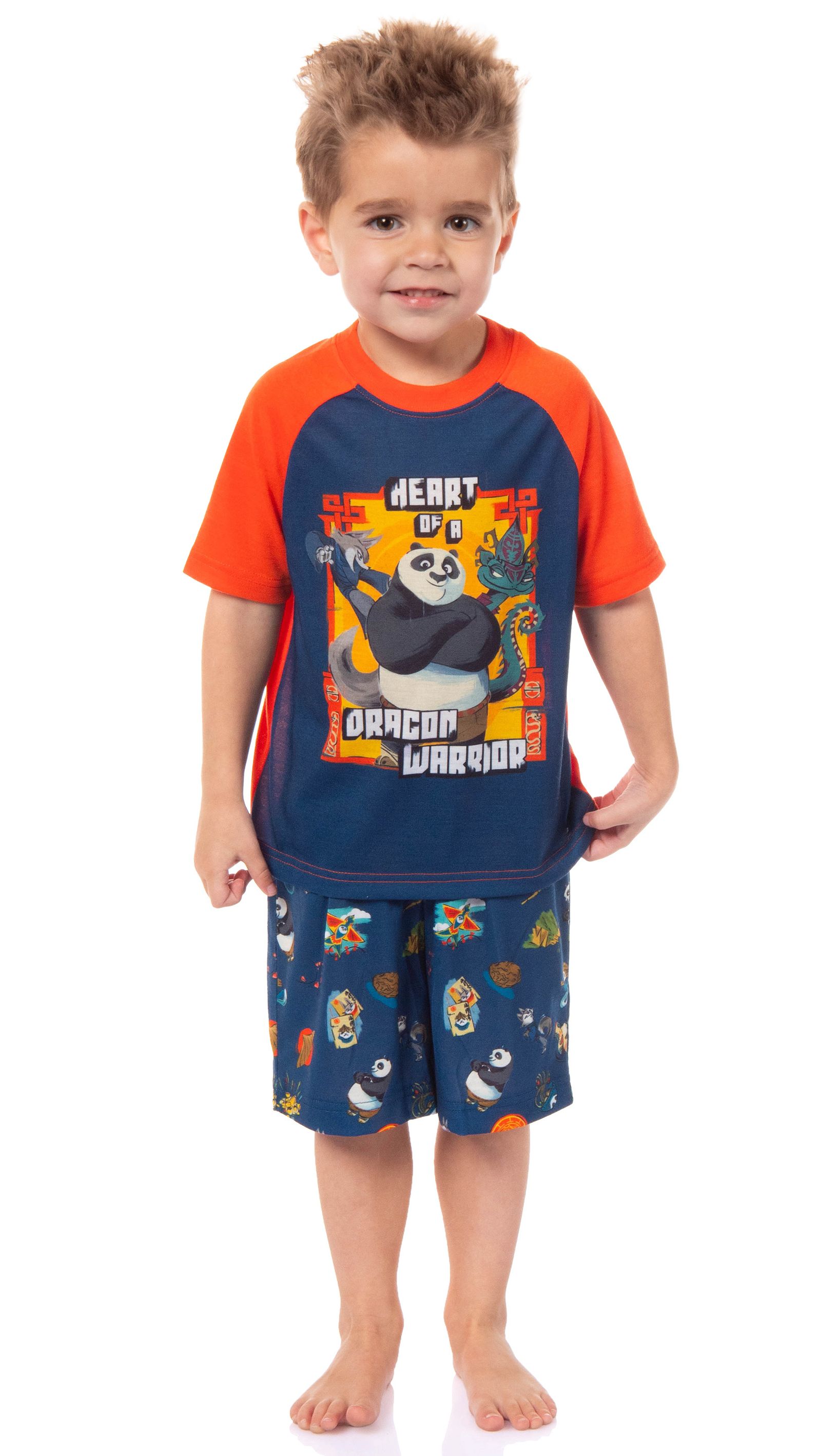Kung Fu Panda Пижама для малышей 2-Piece Pajama Short Set Po Heart Of Dragon Warrior