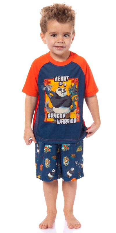 Kung Fu Panda Пижама для малышей 2-Piece Pajama Short Set Po Heart Of Dragon Warrior