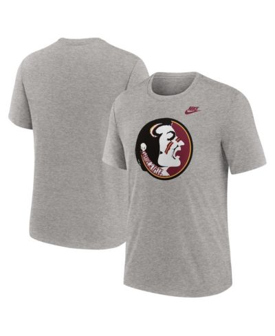 Мужская футболка Nike Heather Gray Florida State Seminoles Blitz Evergreen Legacy Primary Tri-Blend