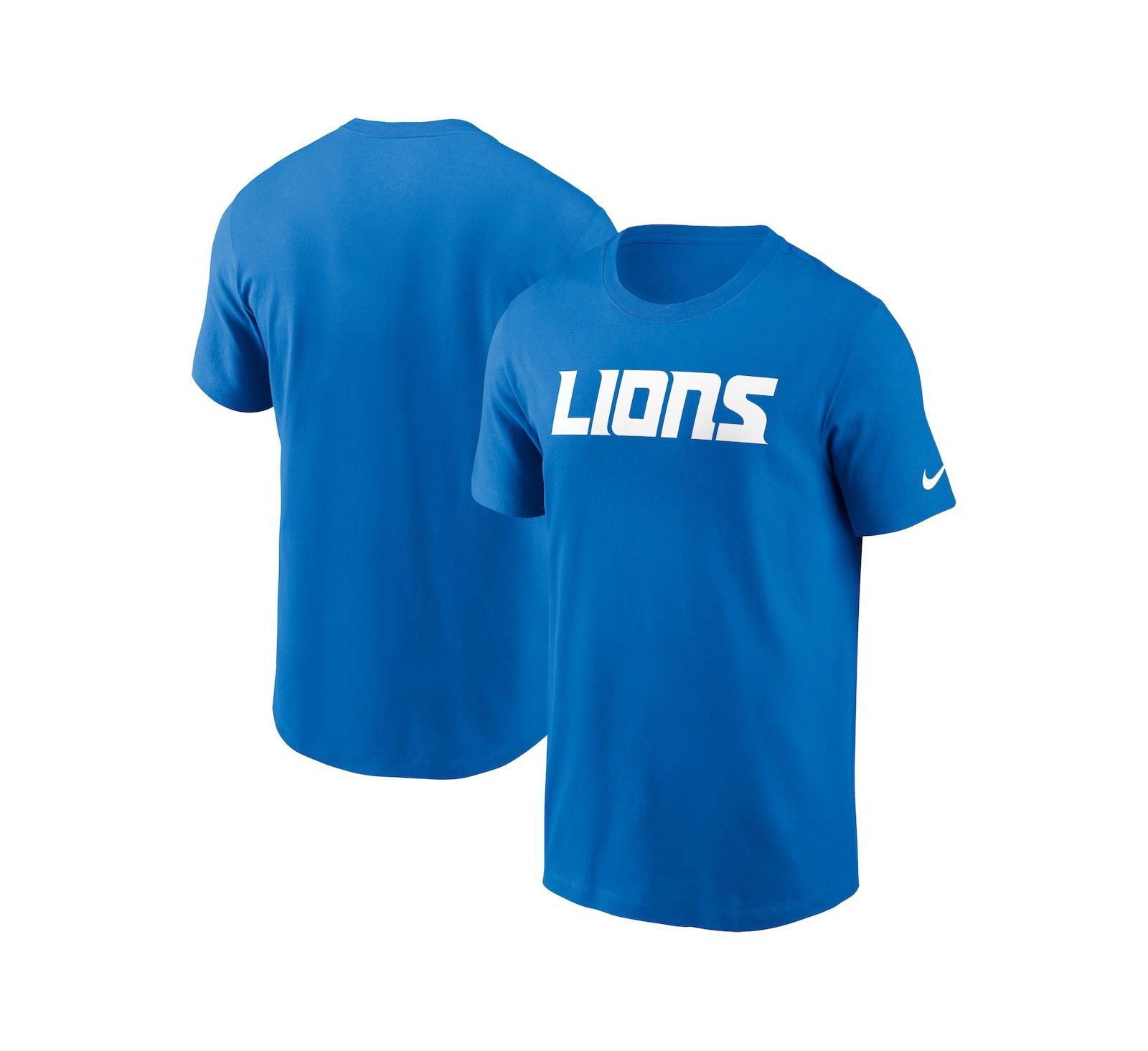 Nike Мужская футболка Detroit Lions Primetime Wordmark Essential Blue