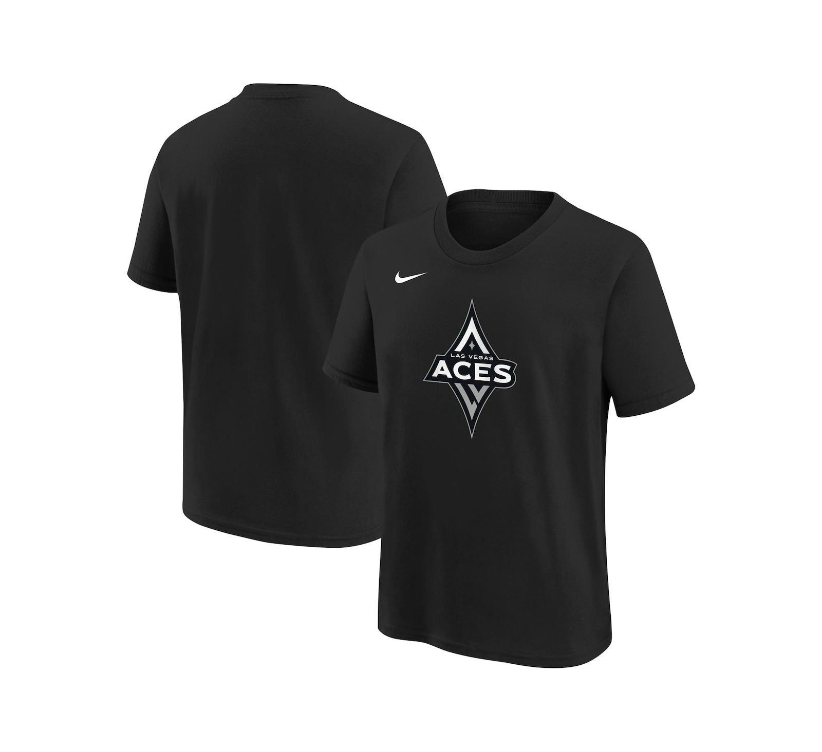 Футболка Nike Black Las Vegas Aces Essential Logo для мальчиков и девочек