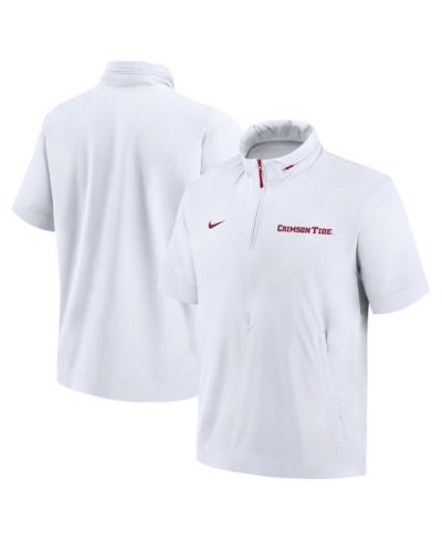 Nike Мужская белая куртка-худи с молнией Alabama Crimson Tide 2024 Sideline Coach