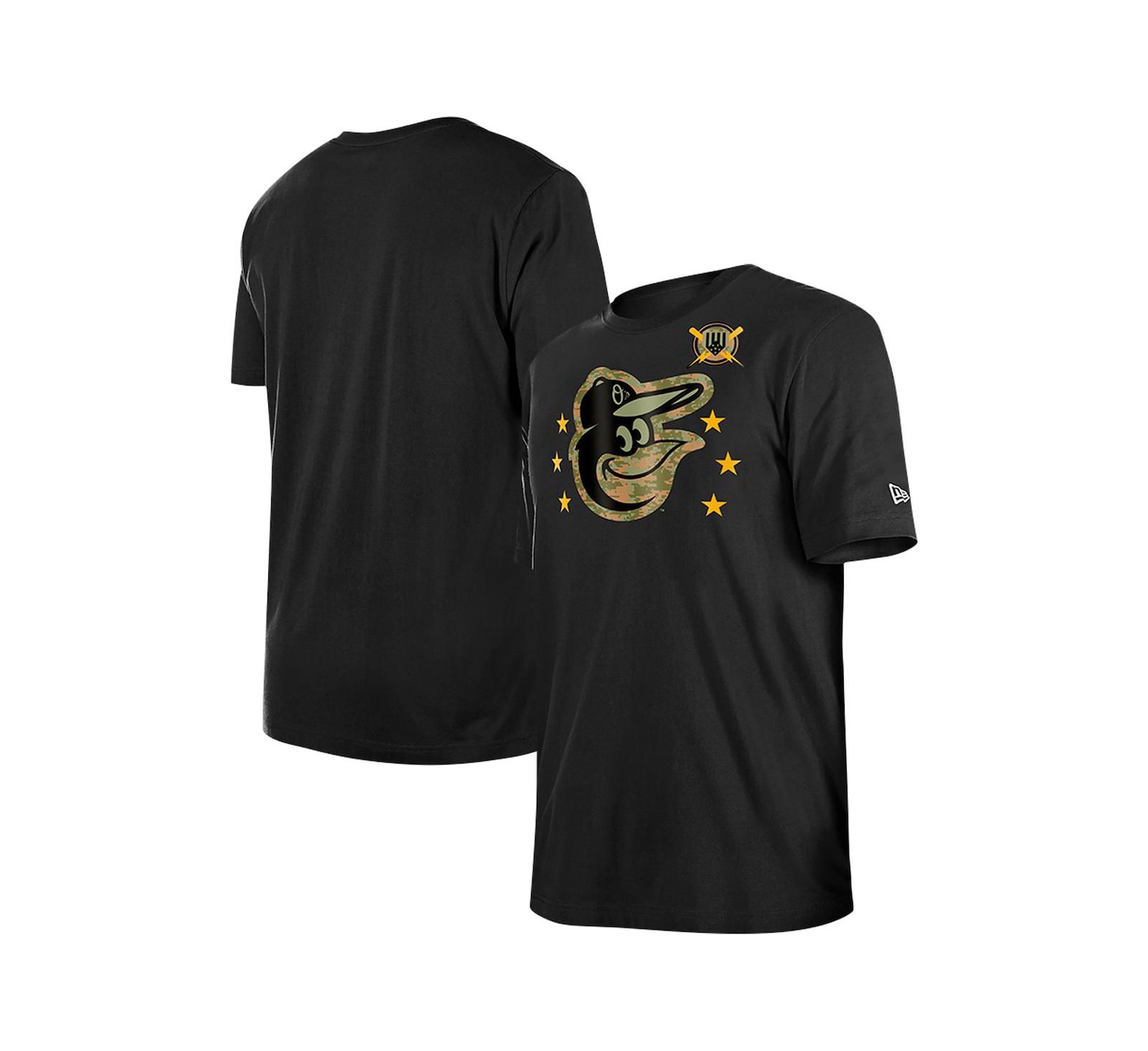 Мужская футболка New Era черная Baltimore Orioles 2024 Armed Forces Day