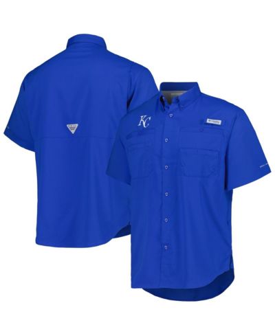 Мужская рубашка Columbia Royal Kansas City Royals Tamiami Omni-Shade Button-Down Shirt
