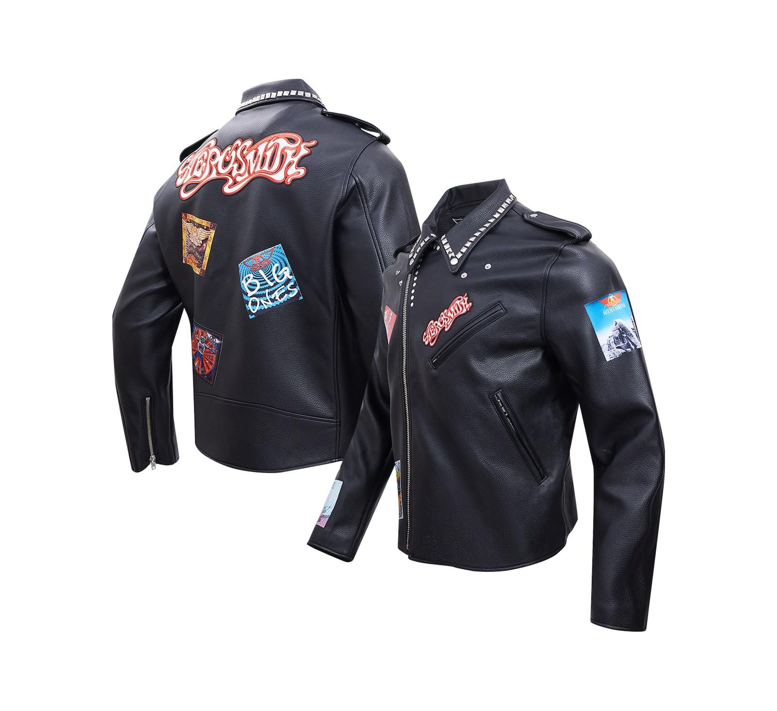 Мужская куртка Freeze Max Aerosmith Big Ones Graphic Biker с полной молнией, цвет Black