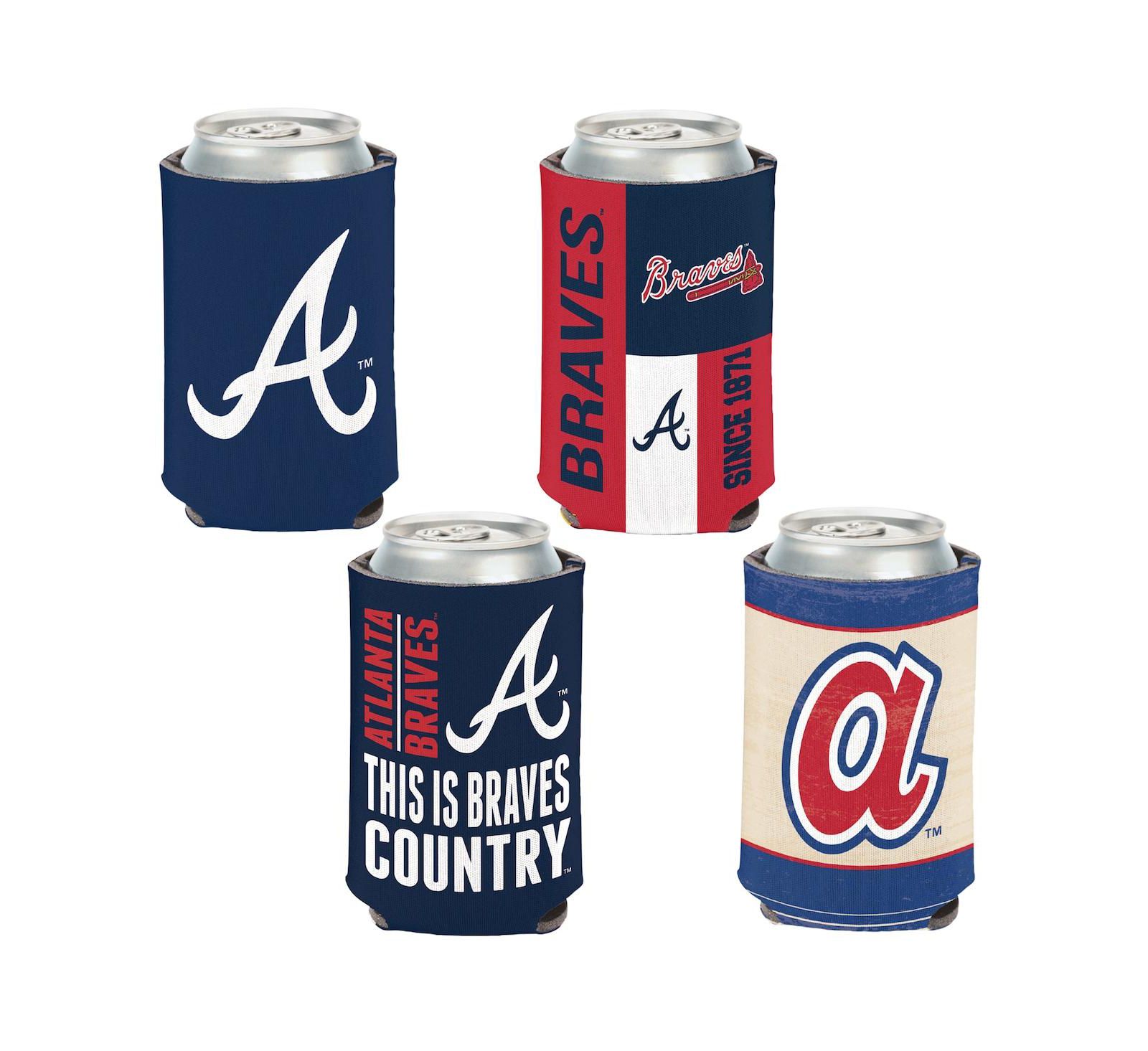 WinCraft Atlanta Braves 4-Pack 12oz. Can Cooler Set