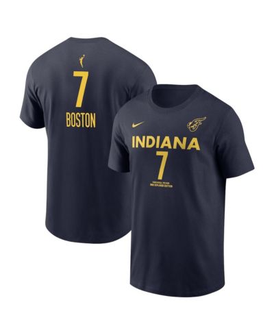 Nike Men's and Women's Aliyah Boston Navy Indiana Fever Explorer Edition Name & Number T-Shirt