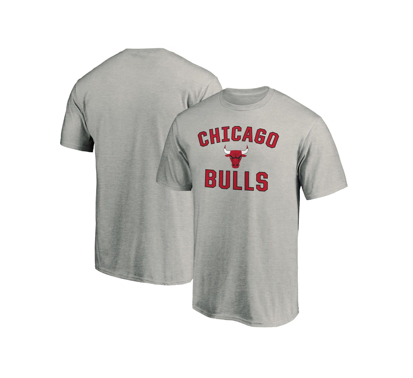 Мужская футболка Fanatics Heathered Gray Chicago Bulls Victory Arch