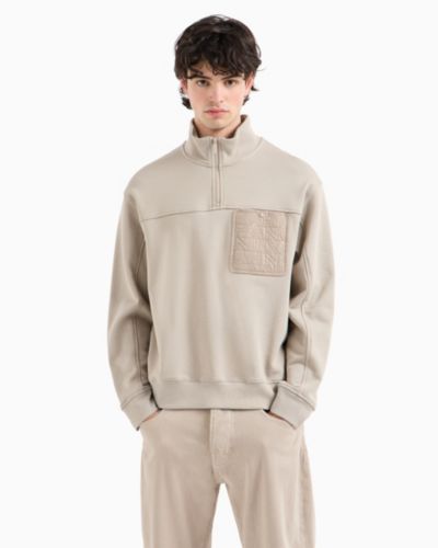 A|X Armani Exchange мужской свитшот с длинным рукавом и четвертьзастежкой