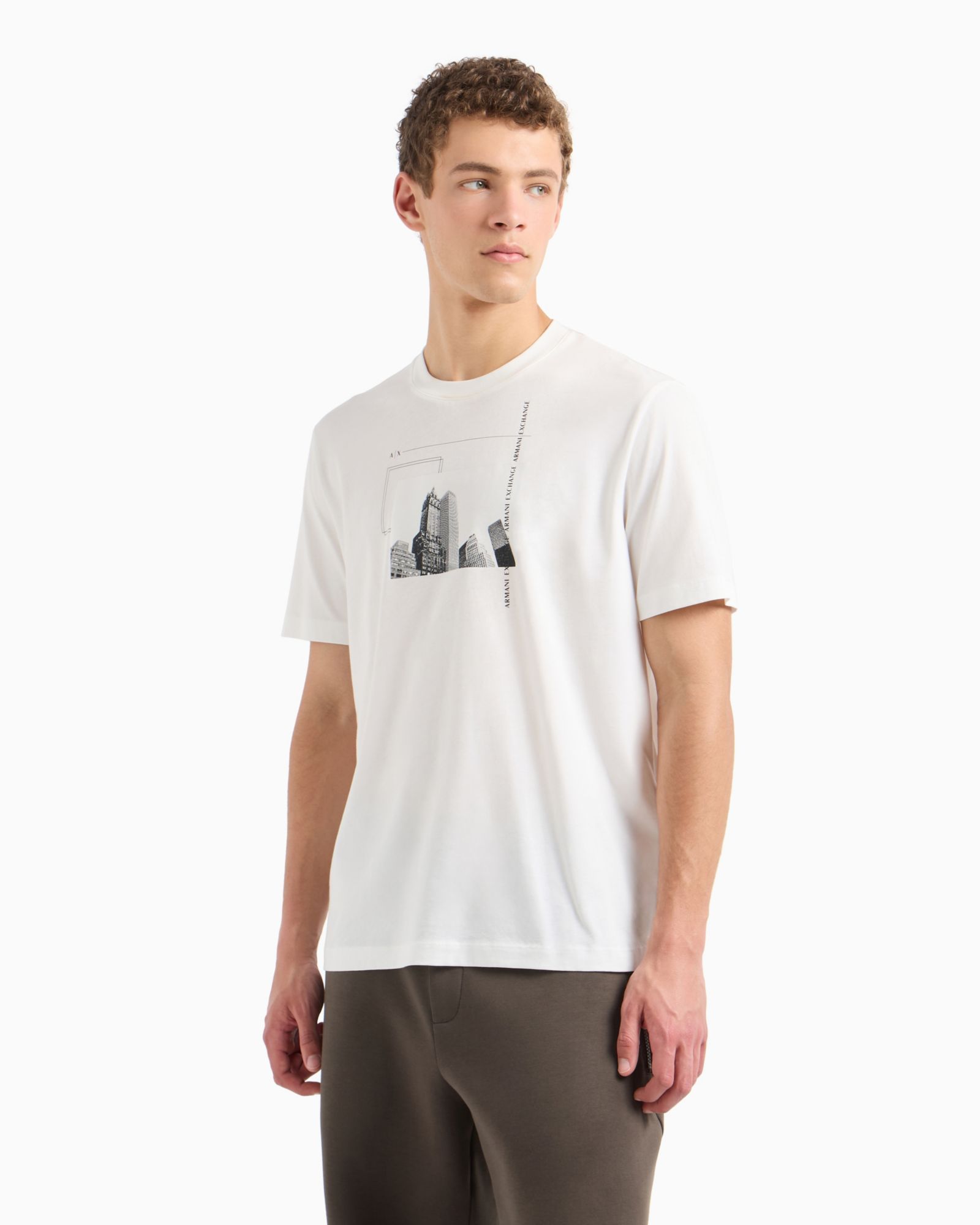Мужская футболка A|X Armani Exchange Short Sleeve Crewneck Building Graphic
