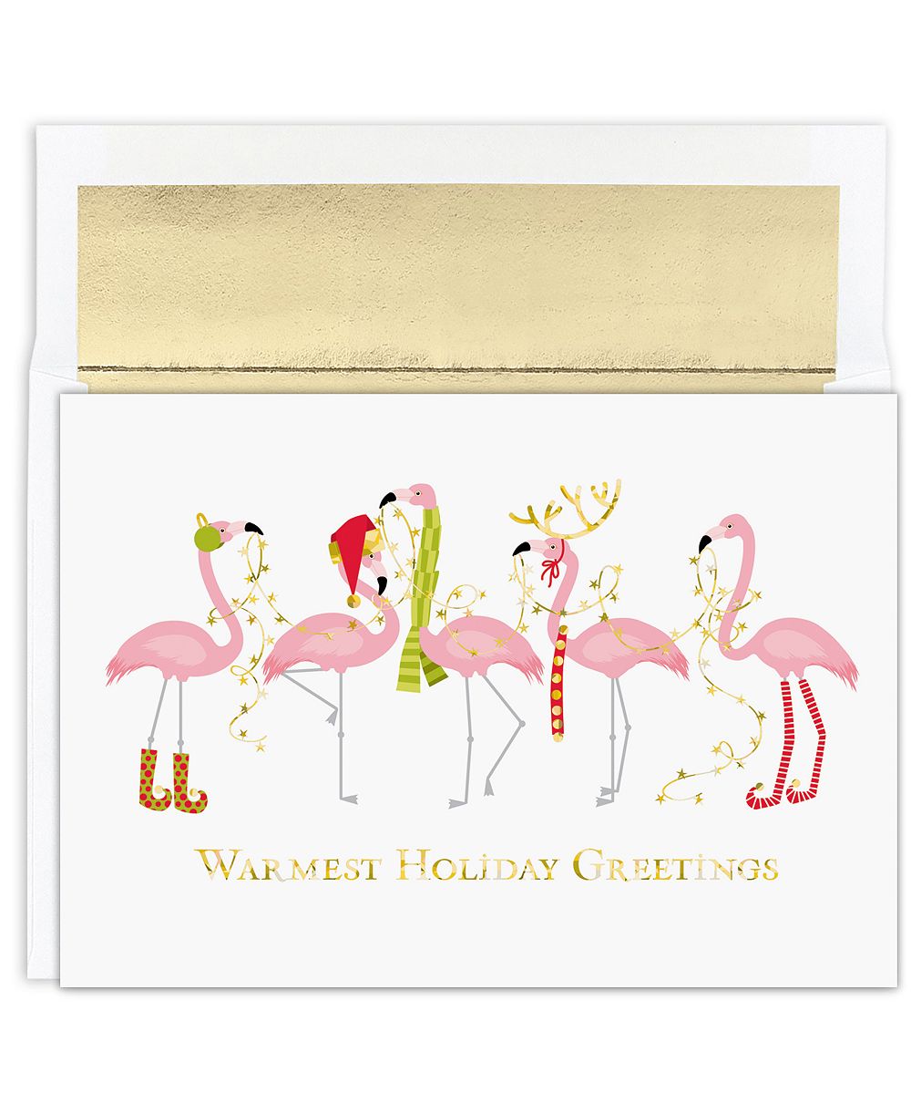 Подарочные открытки Masterpiece Studios Fashionista Flamingos Holiday Boxed Cards
