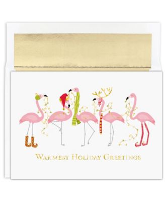 Подарочные открытки Masterpiece Studios Fashionista Flamingos Holiday Boxed Cards