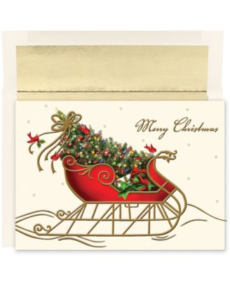 Подарочные открытки Masterpiece Studios Holiday Sleigh Holiday Boxed Cards
