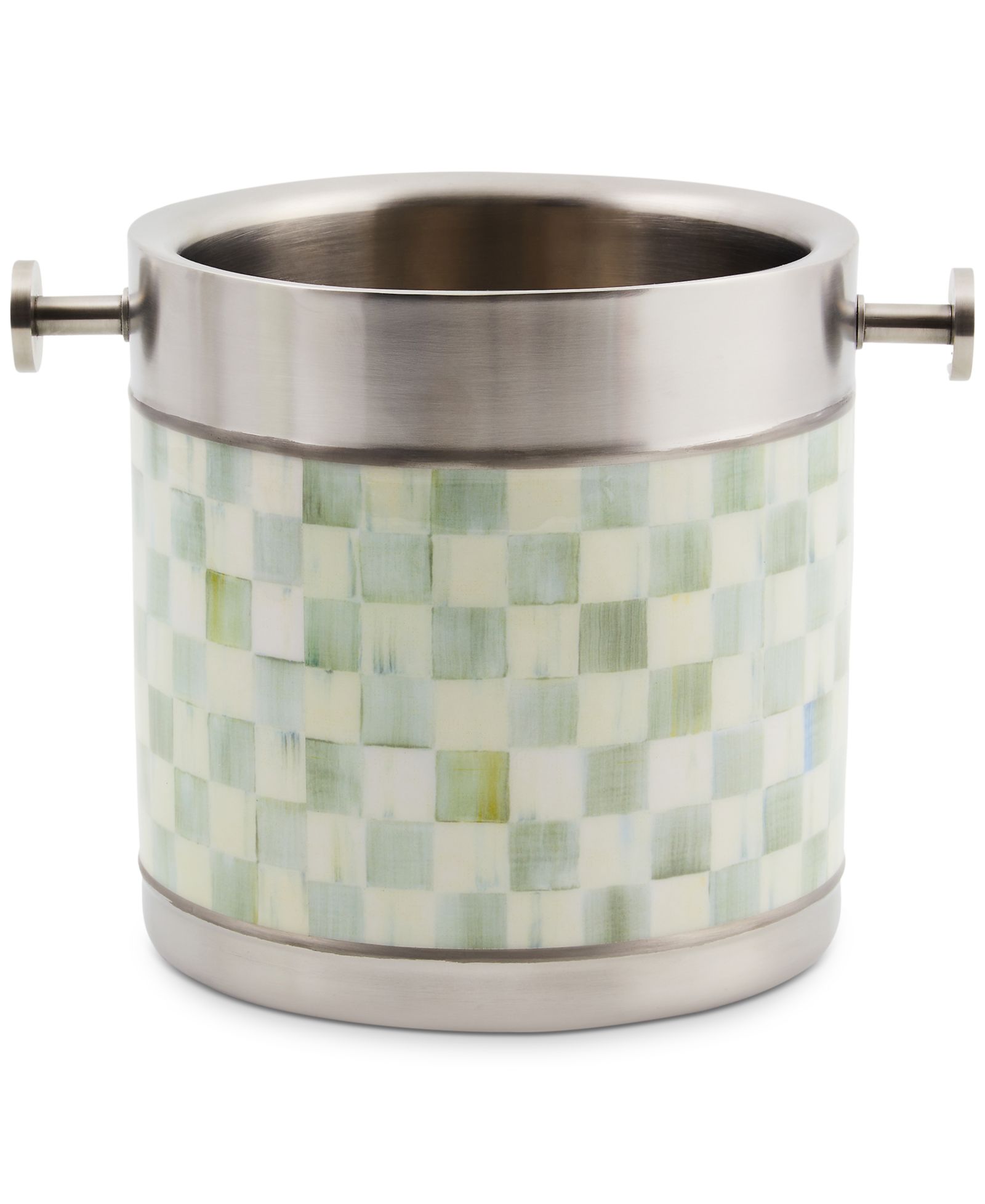 Ведро для льда Mackenzie-Childs Sterling Check 3260