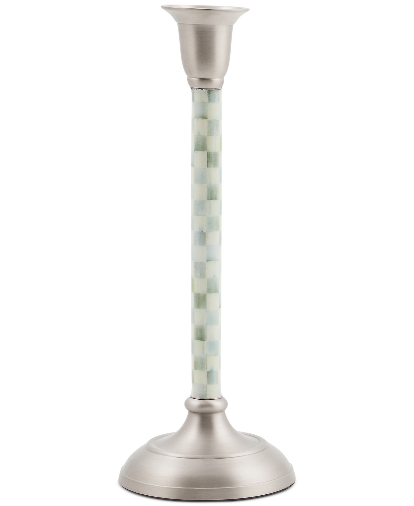 Подсвечник Mackenzie-Childs Sterling Check Medium Candlestick