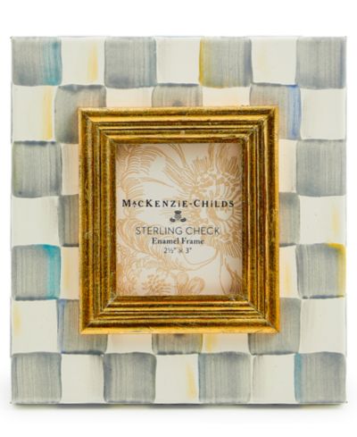 Рамка MacKenzie-Childs Sterling Check, 2.5" x 3"