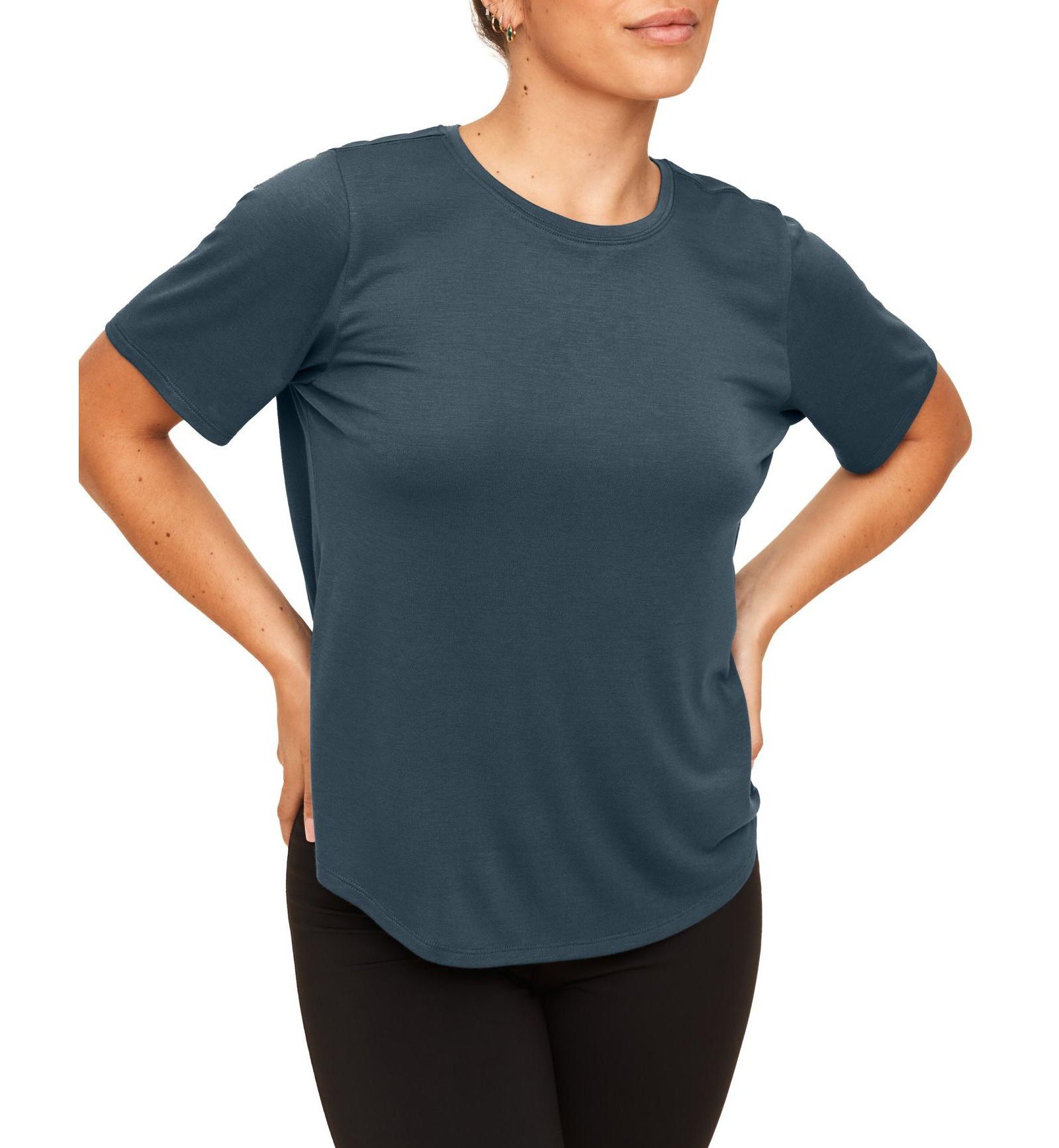Женская футболка Adore Me Women's Molly Short Skeeve Soft Knit Fabric