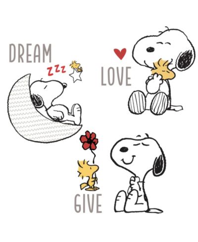 Наклейки на стену Snoopy Love с Woodstock, звездами и луной Bedtime Originals