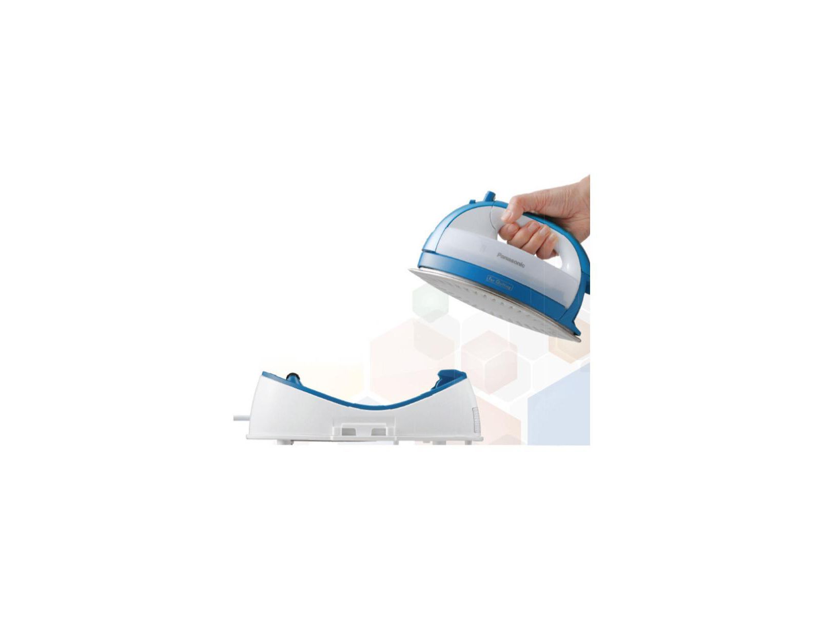 Panasonic NI-QL1000 беспроводной паровой/сухой утюг с чехлом (Blue)