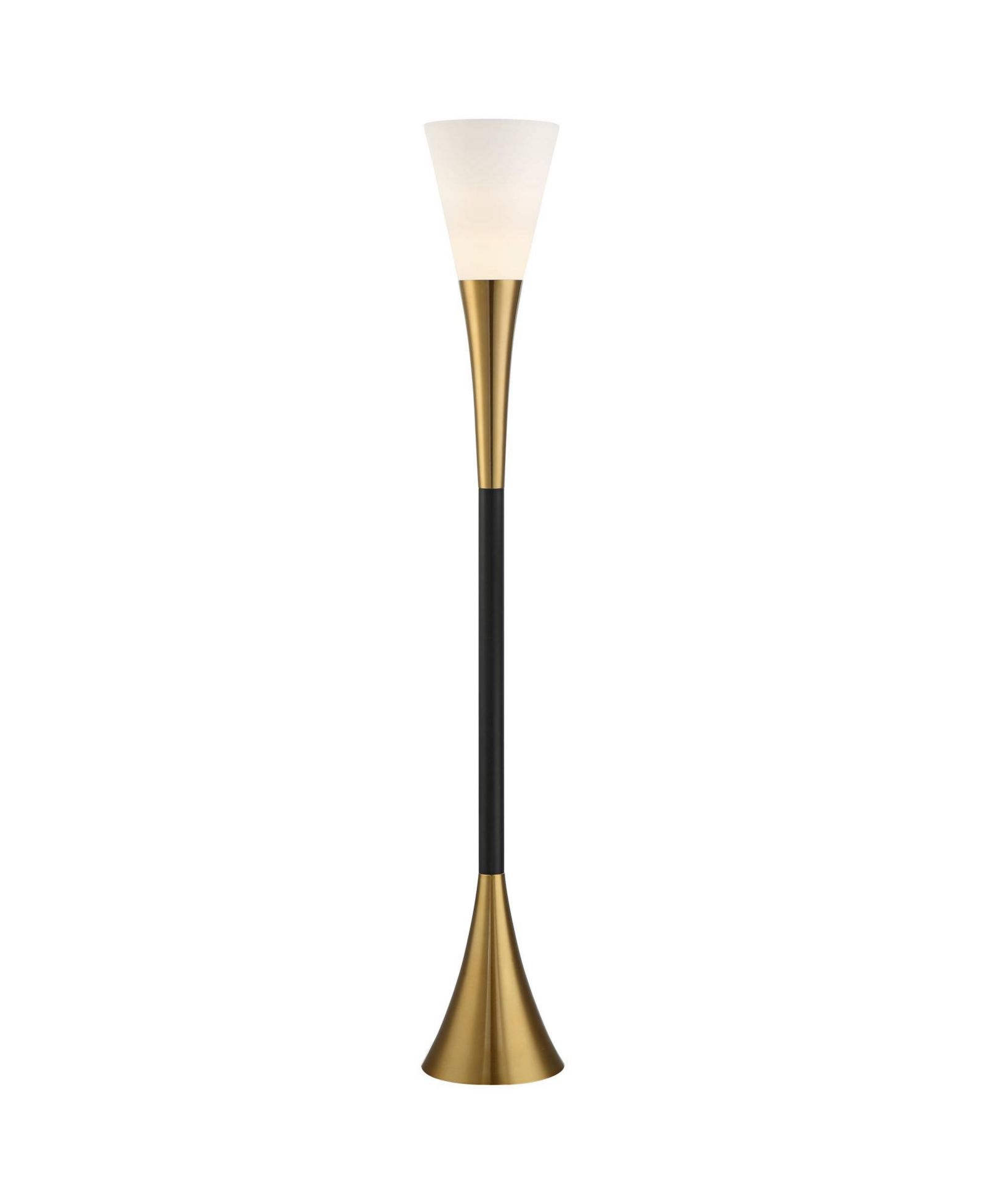 Possini Euro Design 72 1/2" Торшер Piazza Modern с латунным металлом и матовым стеклом