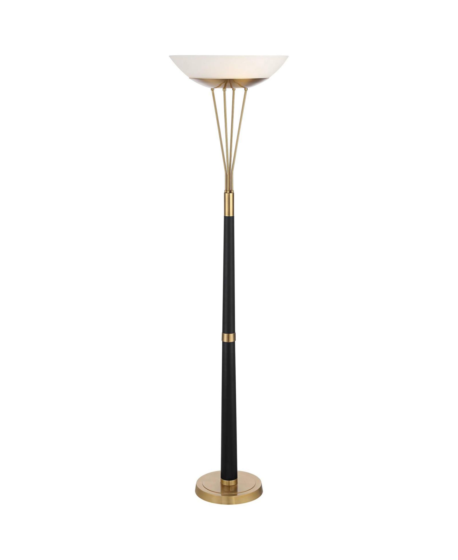 Напольный торшер Possini Euro Design 75" Tall Brass LED Frosted Glass Bowl Shade Ventura Modern