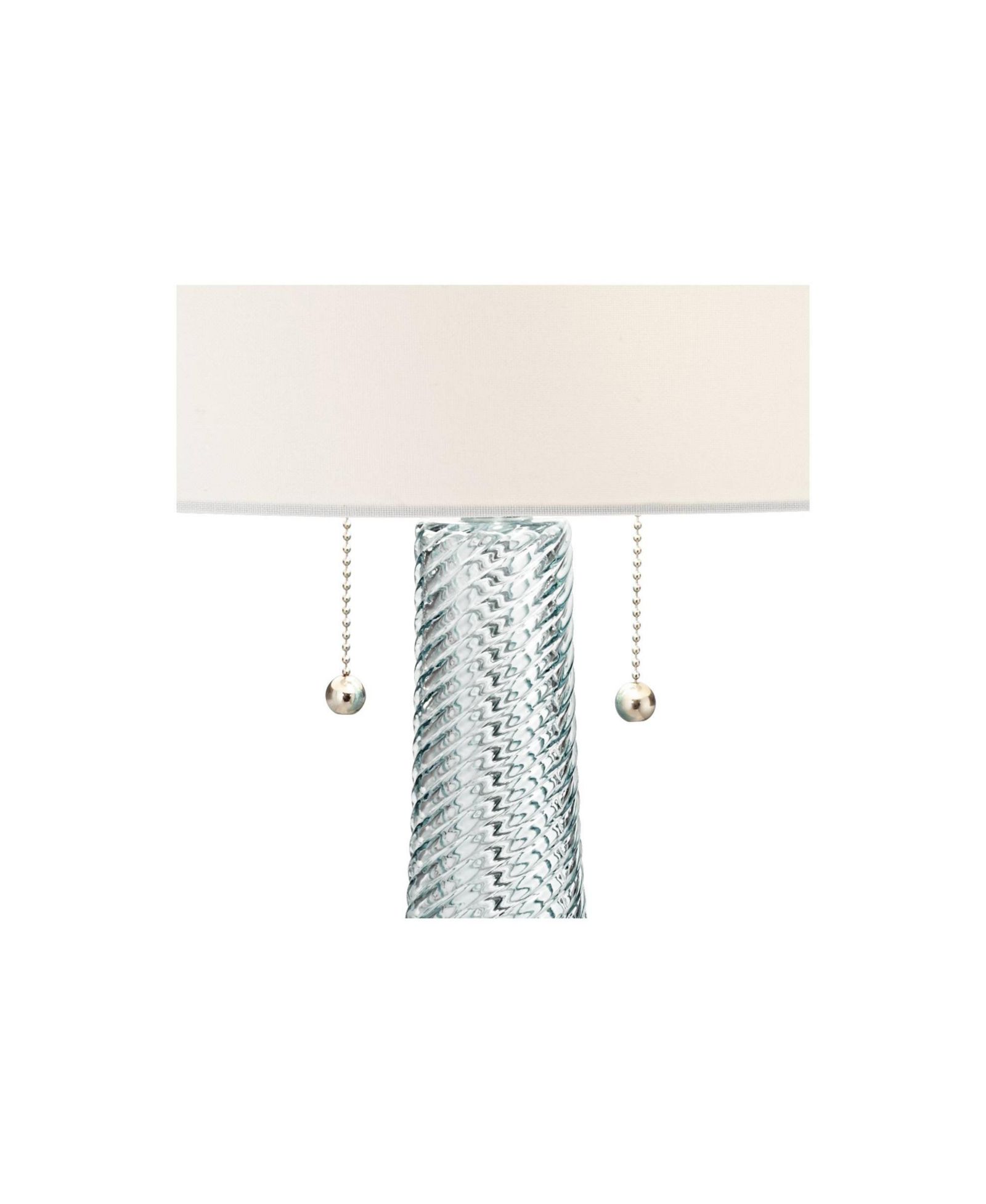 Possini Euro Design Miriam Modern Table Lamp 28 1/2" Tall Aqua Blue Fluted Glass with Table Top Dimmer White Drum Shade for Bedroom Living Room House